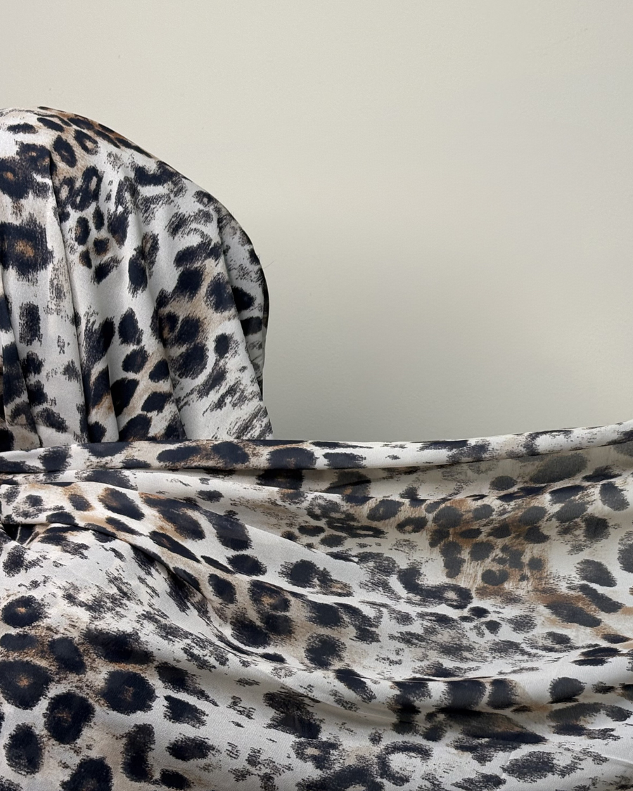 Ivory Leopard Print Hijab