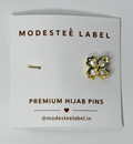 Opal Floral Crystal Hijab Pin