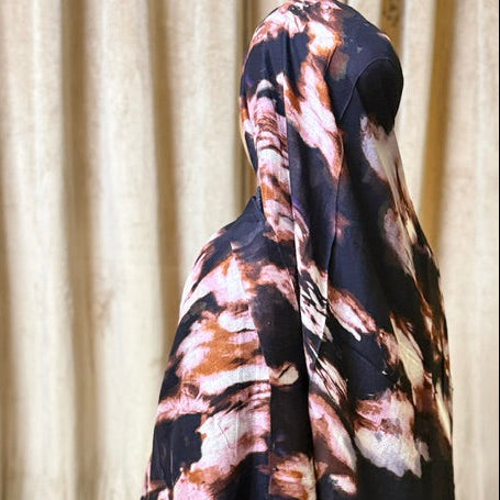 Printed Modal Cotton Hijab -Smoked  Blush