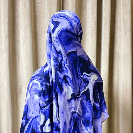 Printed Modal Cotton Hijab -Twilight Marble