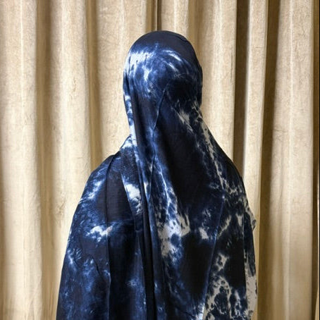 Printed Modal Cotton Hijab -Ocean Mist