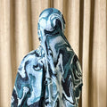 Printed Modal Cotton Hijab -Teal Marble