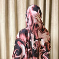 Printed Modal Cotton Hijab -Rosewood Marble